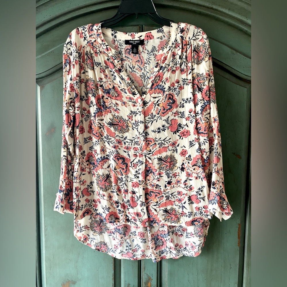 Nine West Multi Color Blouse